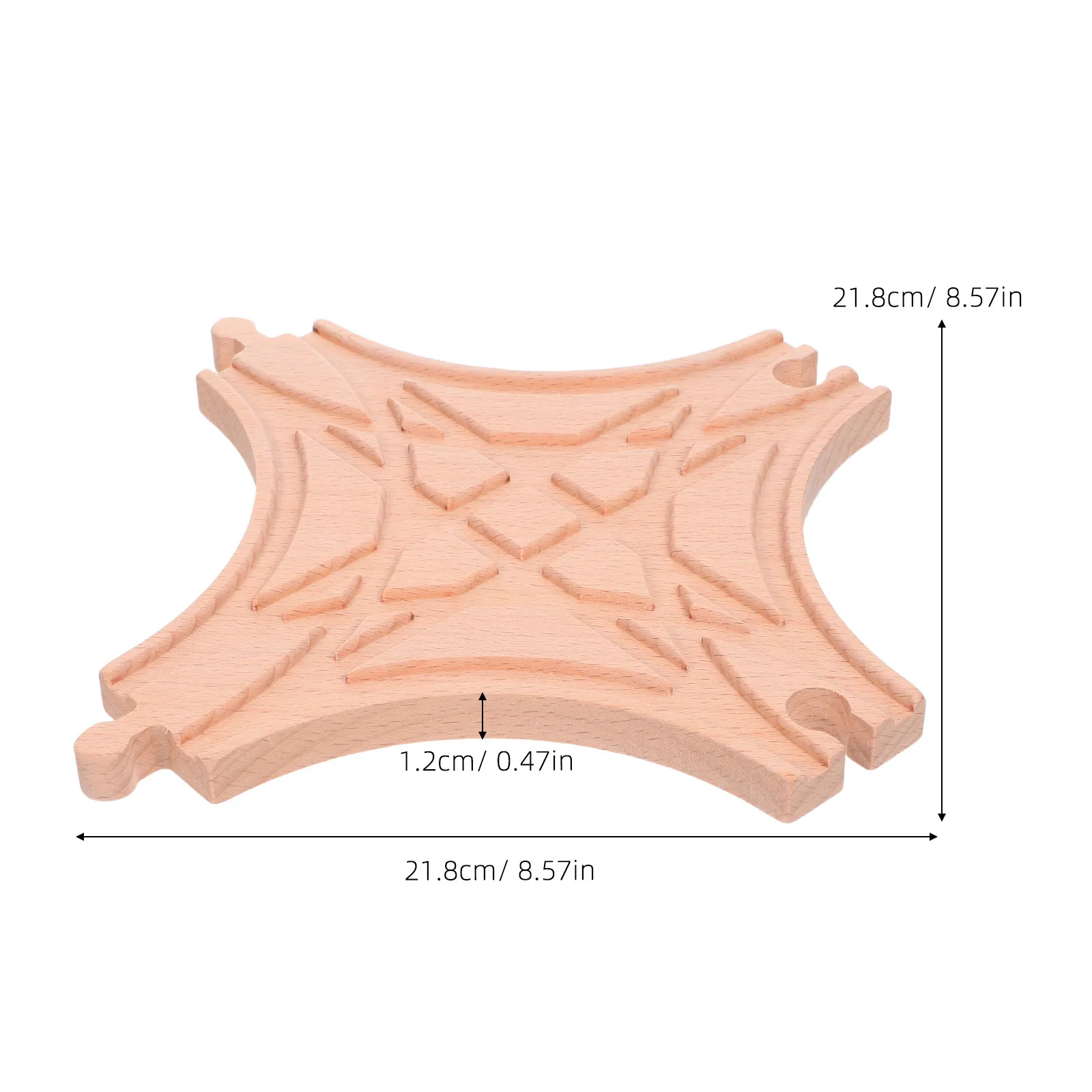 2 stuks houten treinbaan multiway-schakelaarbaan gladde railconnectoren compatibel met familietreinsets