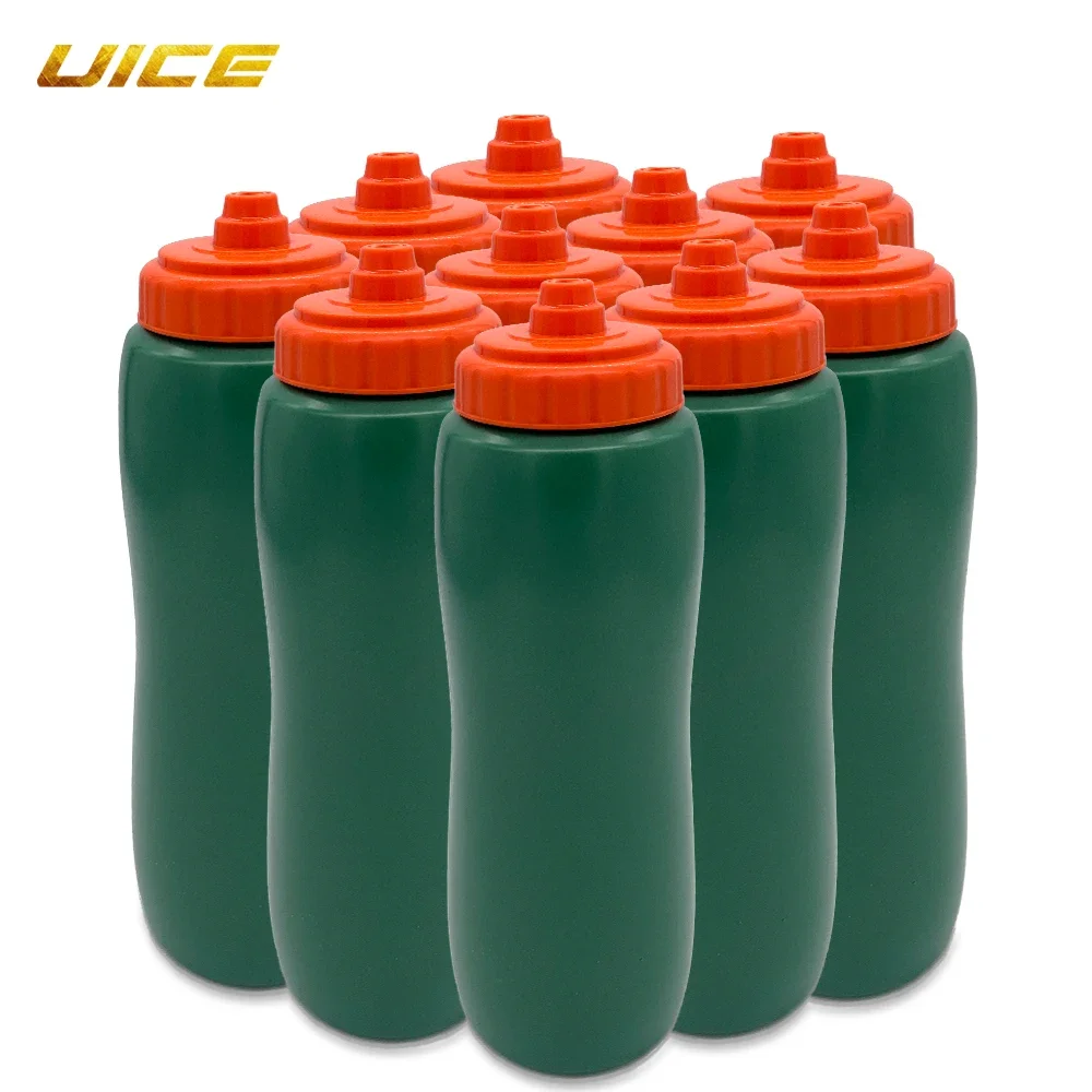 Ice Hockey Water Bottle Team Sports BPA Free Squeeze Water Bottle 10pcs Hockey Equipment Upgrade Thicken 1000ML Hockey Gear