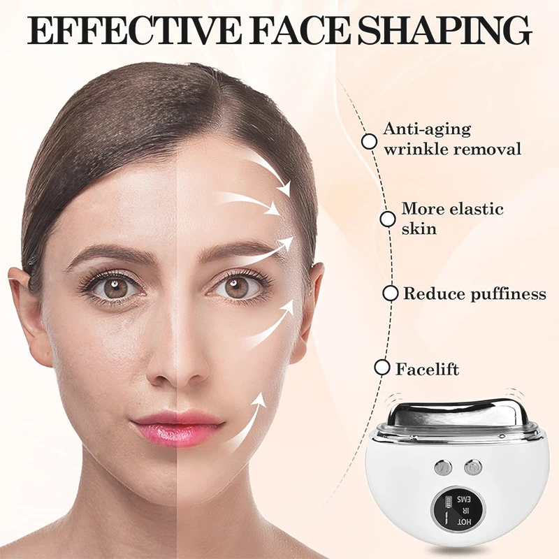 4 In1 Vibration Scraping Massager Facial GuaSha Electric EMS Lifting Remover Nasolabial Folds Anti Cellulite Beauty Health Care