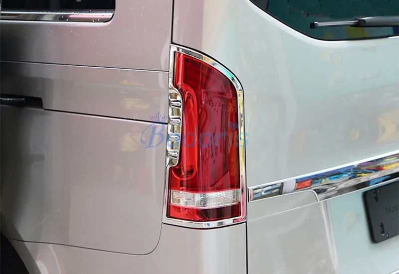 

For Mercedes Benz Vito W447 2014-2017 Taillight Cover Panel Light Sticker Trim Lamp Frame Overlay Chrome Car Styling Accessories