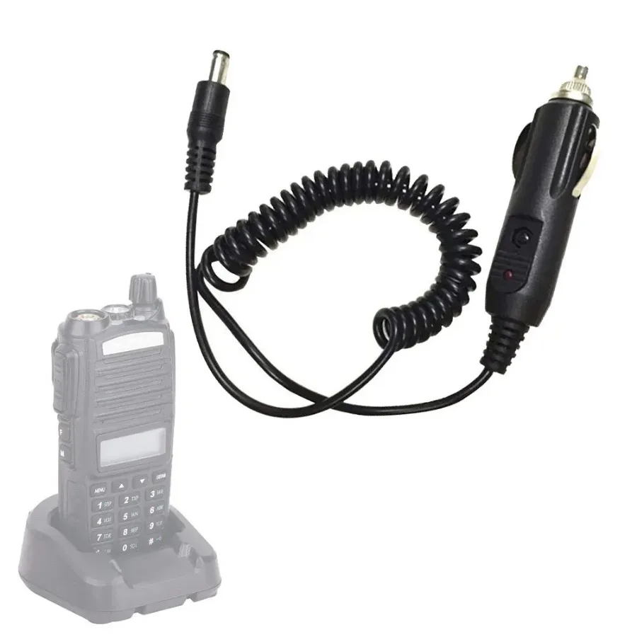 1Pc 12V Car Charger Cable Walkie Talkie Car Charging Cable for Baofeng Radios UV-5R 8W UV-5RA UV-5RE UV-82 8W UV9R UV-9R PLUS