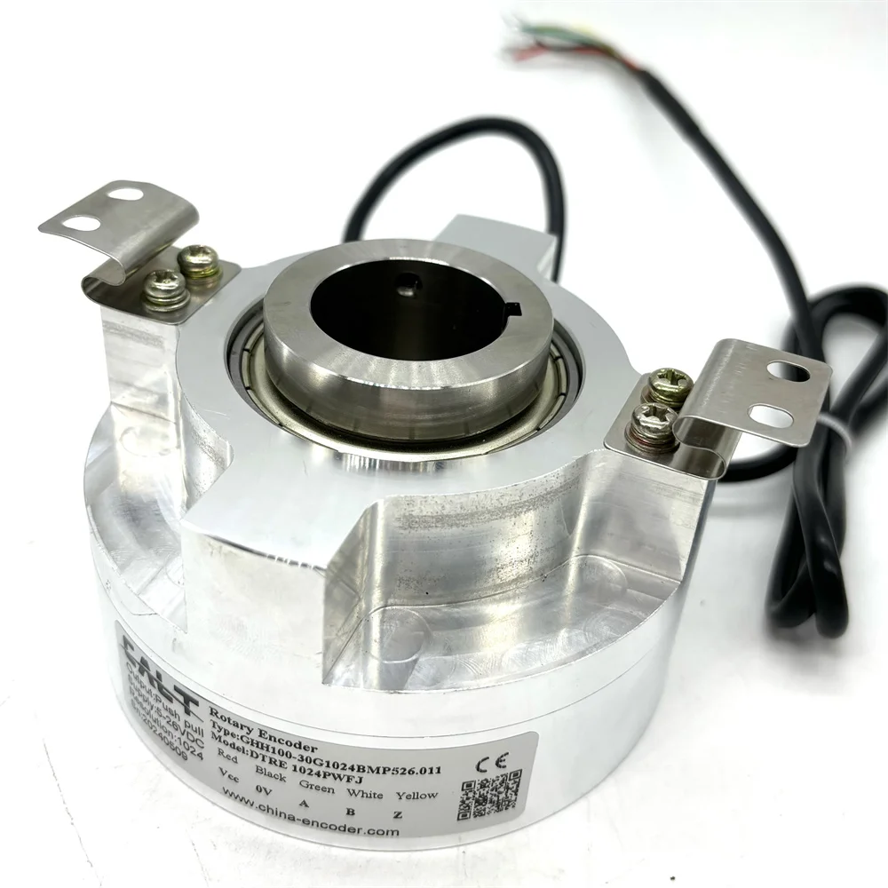 

30mm Hole Incremental Encoder 100mm Outer Diameter GHH100-30G1024BMP526.011 Similar To DTRE-1024PWFJ Elevator Lift Encoder
