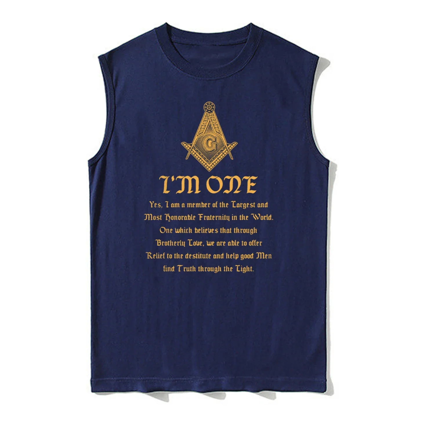 I'm One Mason Freemason Masonic Gift Tank Top 100% Cotton O-Neck Summer Casual Mens Vests Sleeveless T-shirt Retro Streetwear