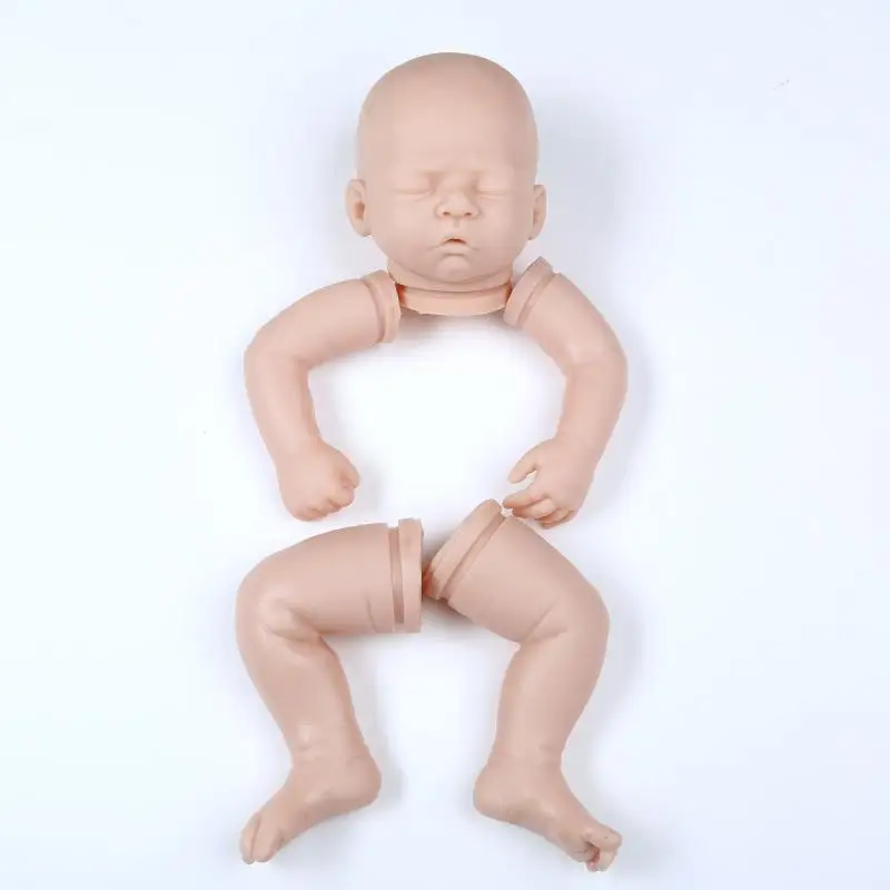 Unpainted Silicone Reborn Doll Kits For 20Inches Soft Vinyl Baby Dolls Accessories DIY Mold Kits Realistic Toy For Children Gift