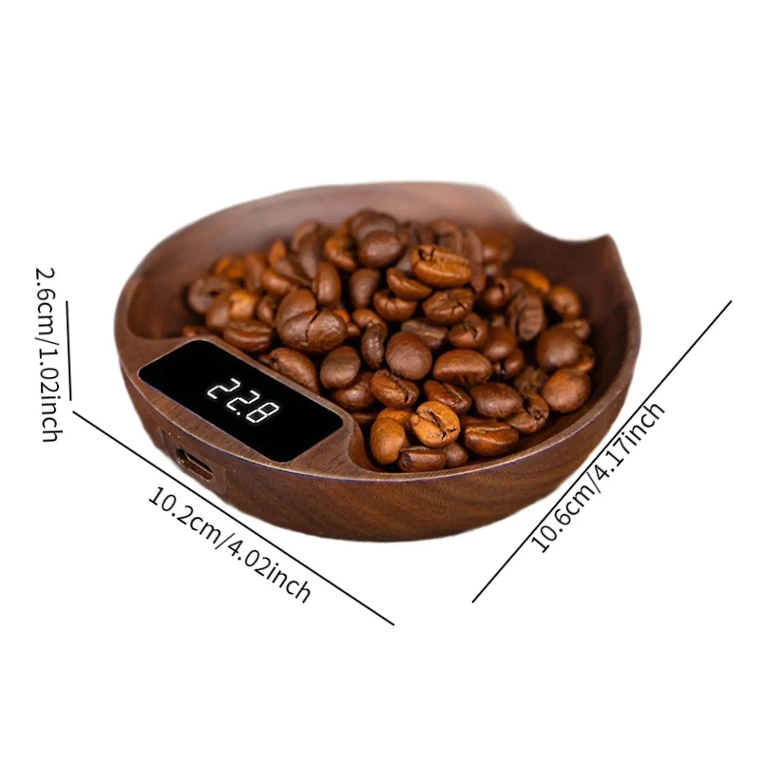 Coffee Scale Lightweight Grain Weighing Rechargeable Coffee Weight Scale Coffee Beans Scale for Office Household Home Cooking