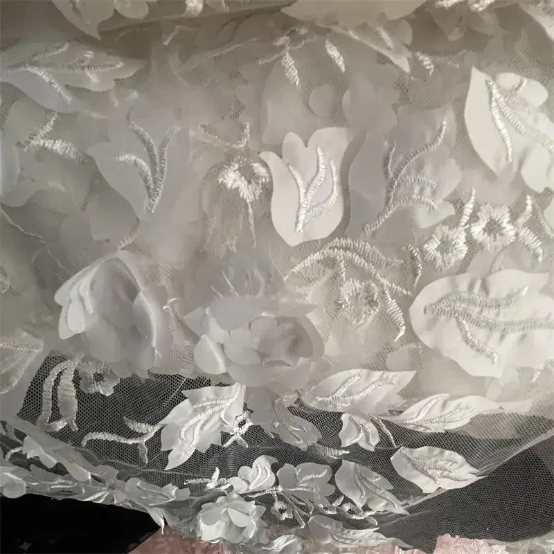 19-kleuren hoogwaardige 3D-bloemkantstof. TrouwjurkDIYKinderkleding Naaien Stof Achtergrond Decoratie Accessoires