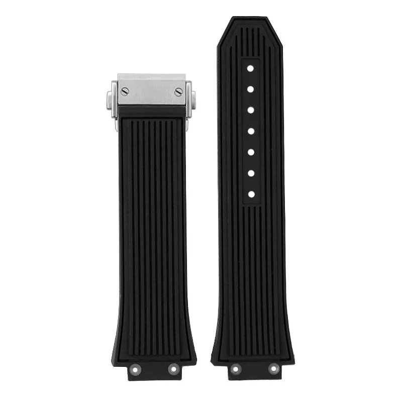 Rubber watch strap for HUBLOT BIG BANG 441 Classic Fusion Belt Men Watchband 27*17mm Convex mouth Watch Band For men Send tool