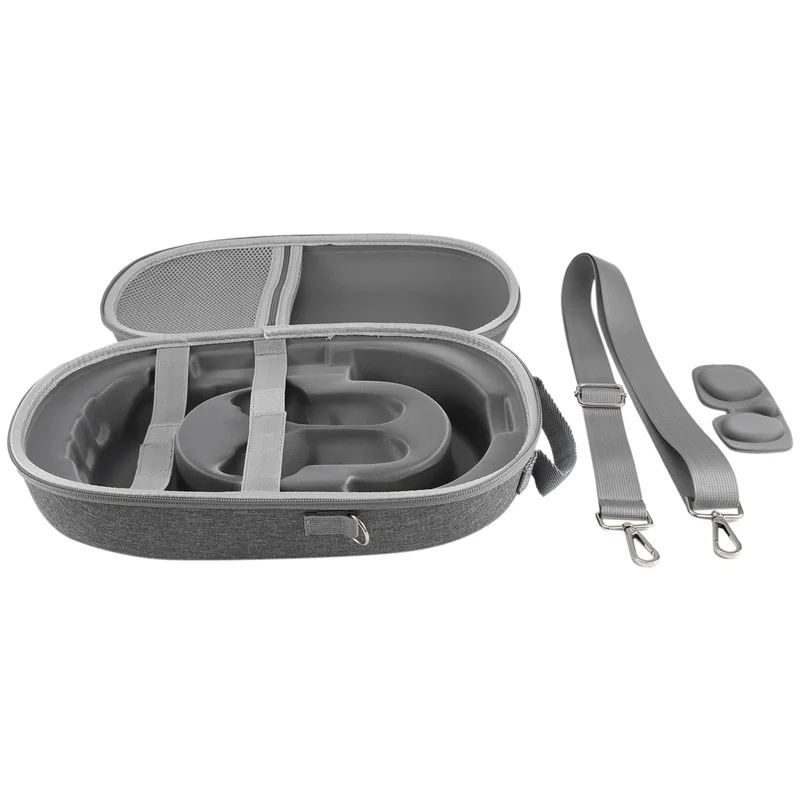Ingenious-Storage Bag+Shoulder Strap For Meta Quest3 VR Headset Case For Meta Quest3 Storage Box Grey