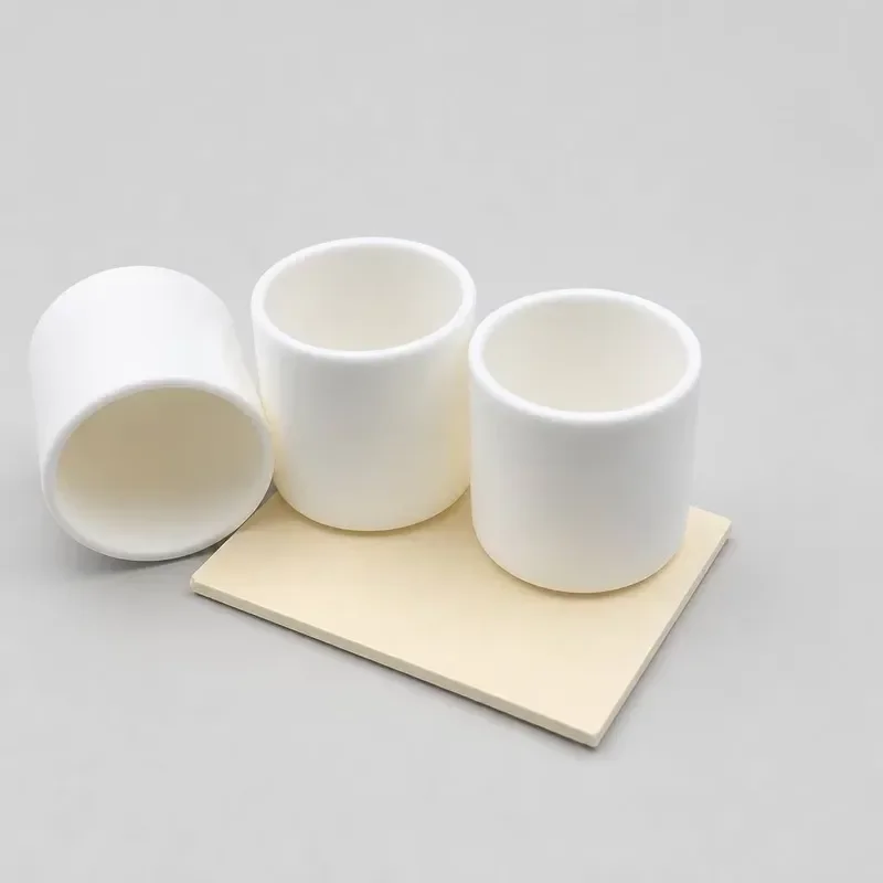95 Alumina Ceramic Crucible High Temperature Resistant Lab Melting Pot White Precision Industrial Container for Metal