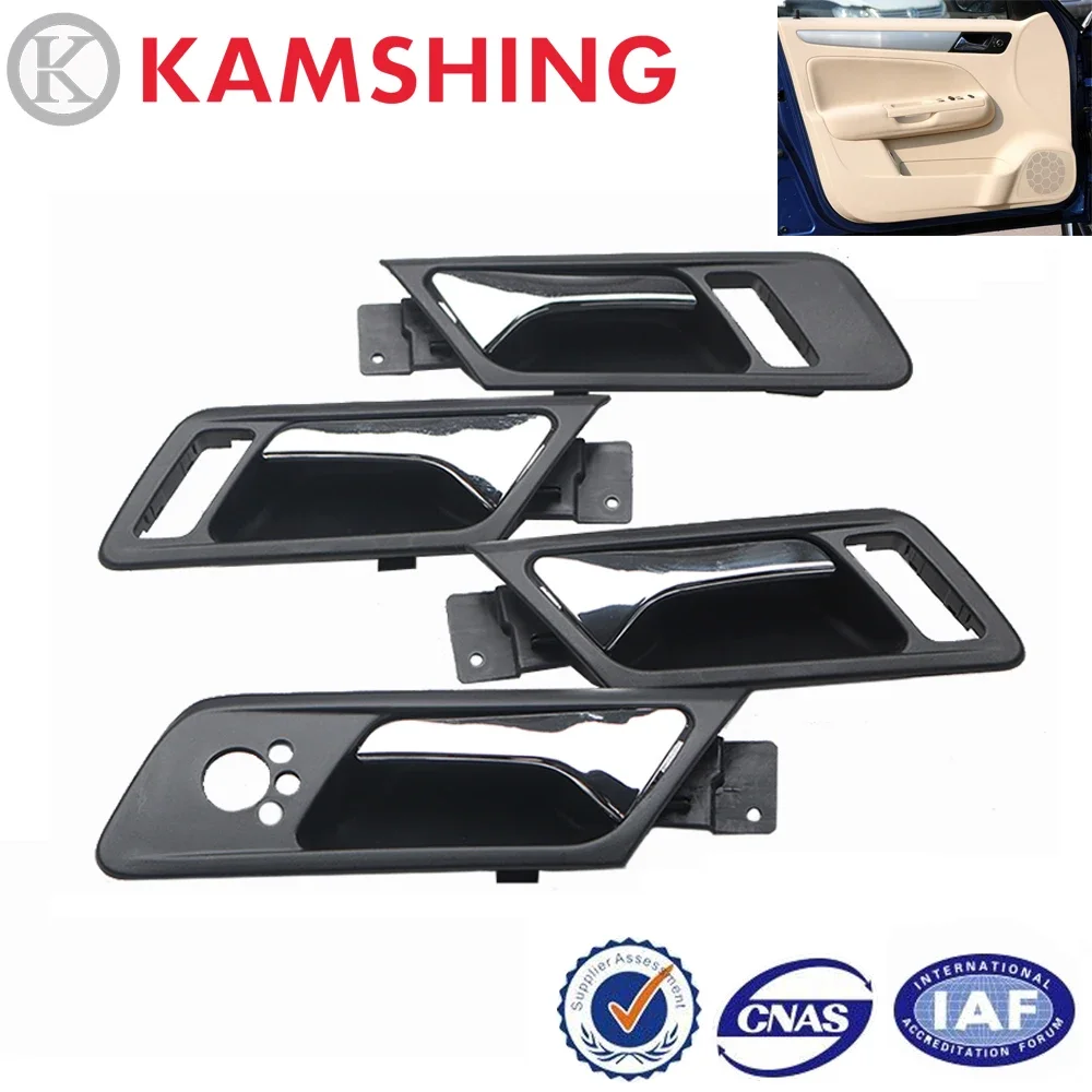 1PCS For VW Bora 08-12 Car Inside Door Handle Door Knob Buckle Front Rear Door Opening Pull Handle Inner Side Handle