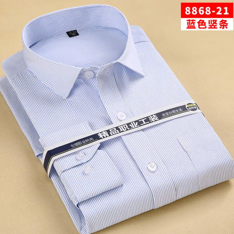 7XL 8XL Men\'s shirt Long sleeve large size Spring Summer Business cotton casual High quality fashion free wear breathable