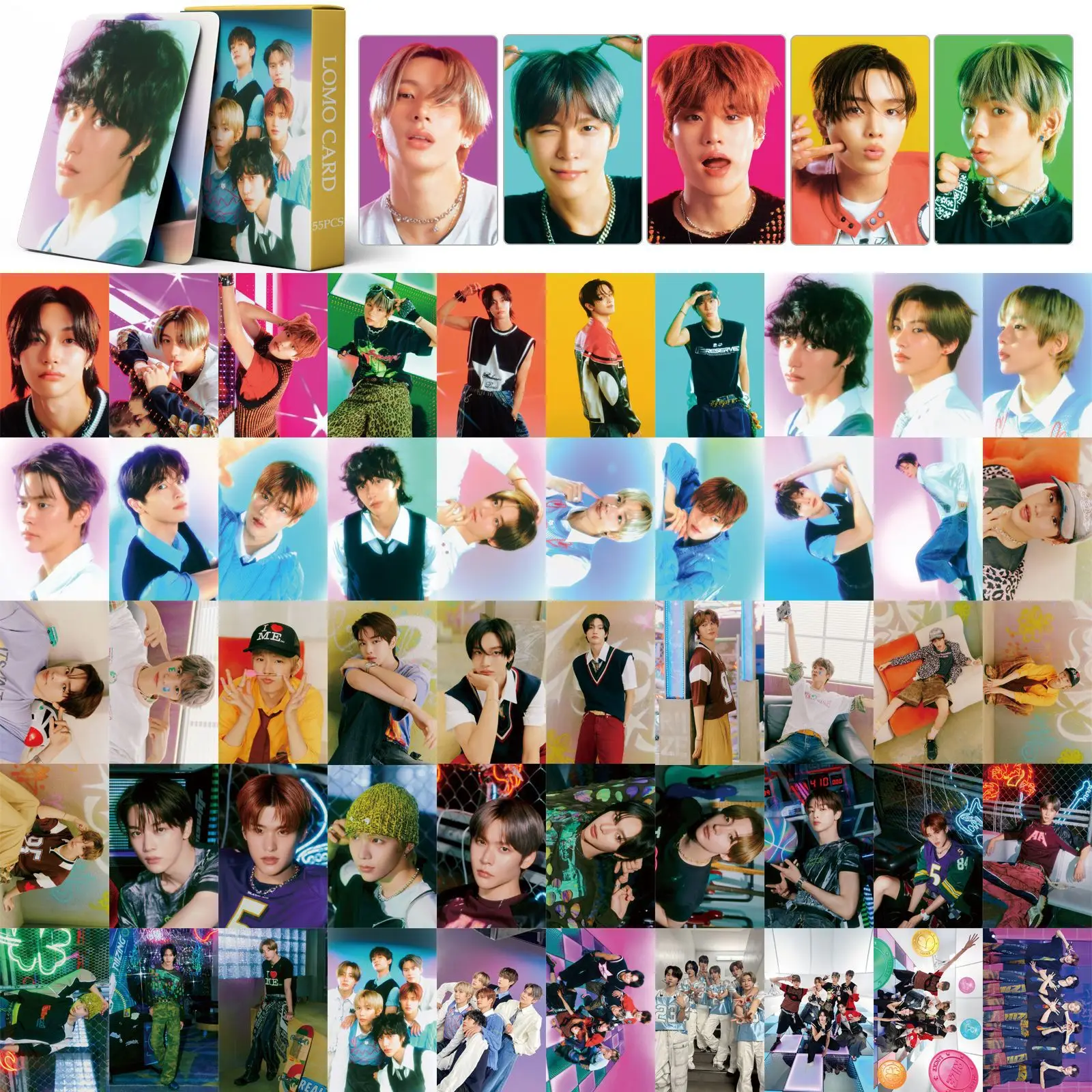 Imagem -02 - Cartão Idol Riize Lucky Lomo Photocards Impressos hd Shotunseok Sungchan Wonbin Sohee Anton Fans Presentes Novo Álbum 55 Peças por Conjunto