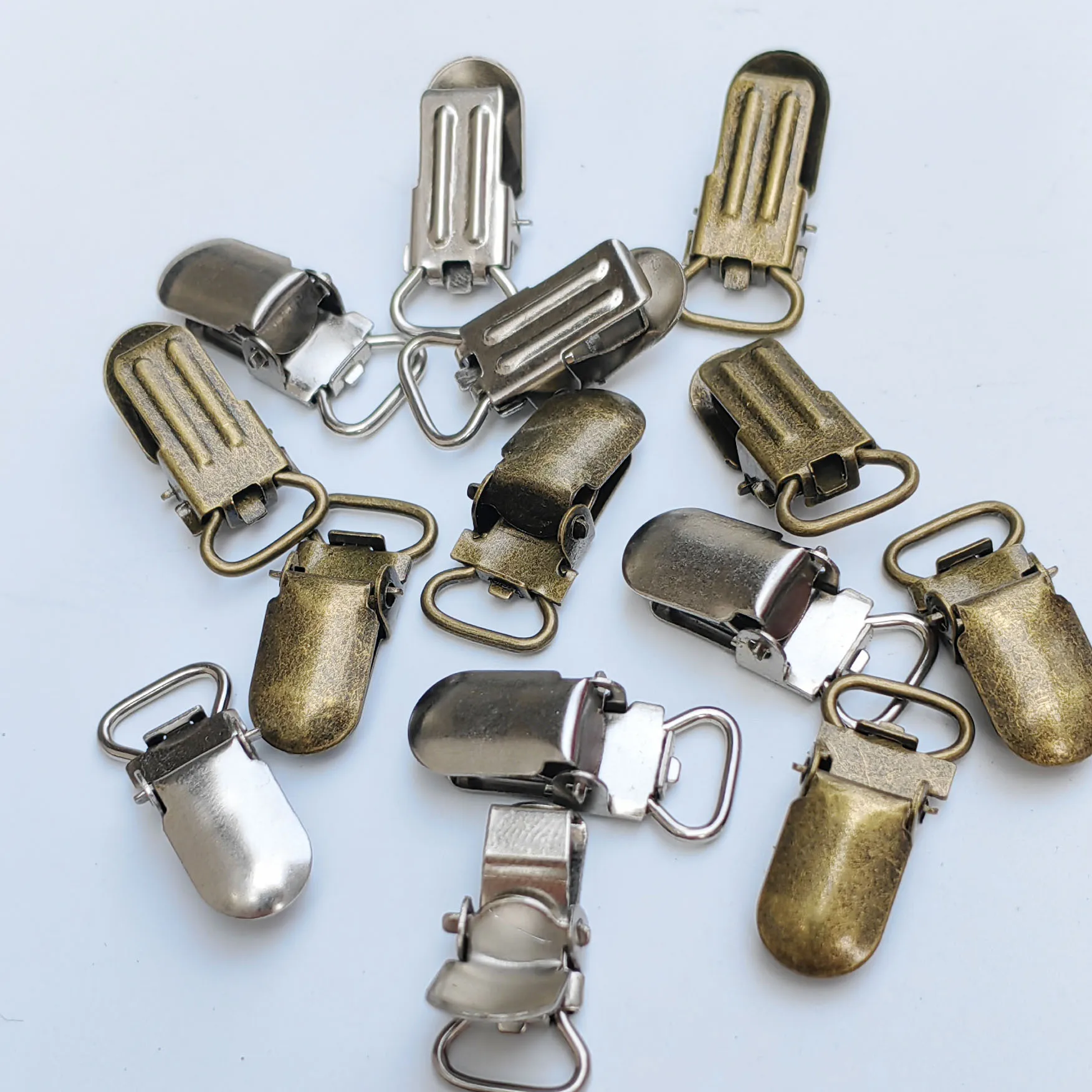 10mm mini Metal Suspenders Clips Replacement Heavy Duty Rugged Fasteners Clips Non-slip Stocking Clip