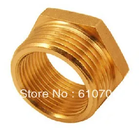 

Lot5 Brass Pipe 3/4"Male x 1/4"Female BSPP Connection Adapter Reducer Reducing Bushing Busher Connector Hexagon Plumbing Fitting