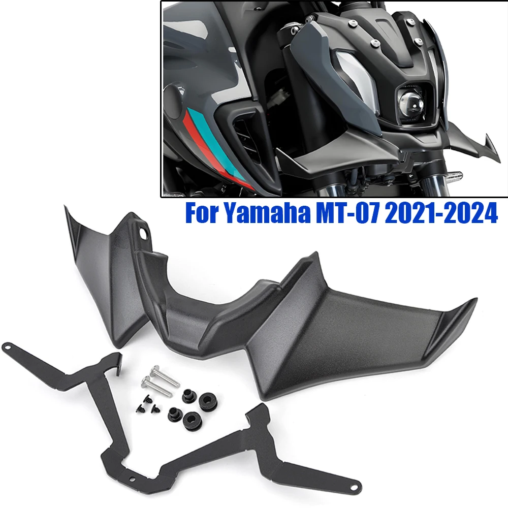 

MT07 Sport Downforce Naked Front Spoilers Aerodynamic Wing Deflector For YAMAHA MT07 MT-07 MT 07 2021 2022 2023 2024