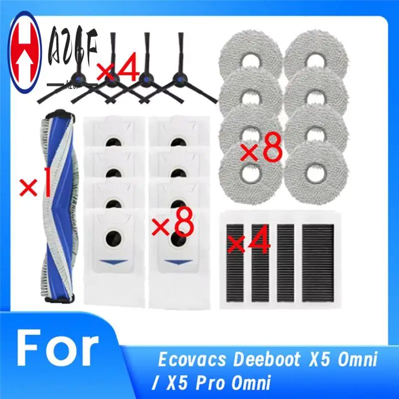 

A26F-25 Pcs For Ecovacs Deeboot X5 Omni / X5 Pro Omni Sweeper Accessories Side Brush Filter Rag Dust Bag Cleaner Parts