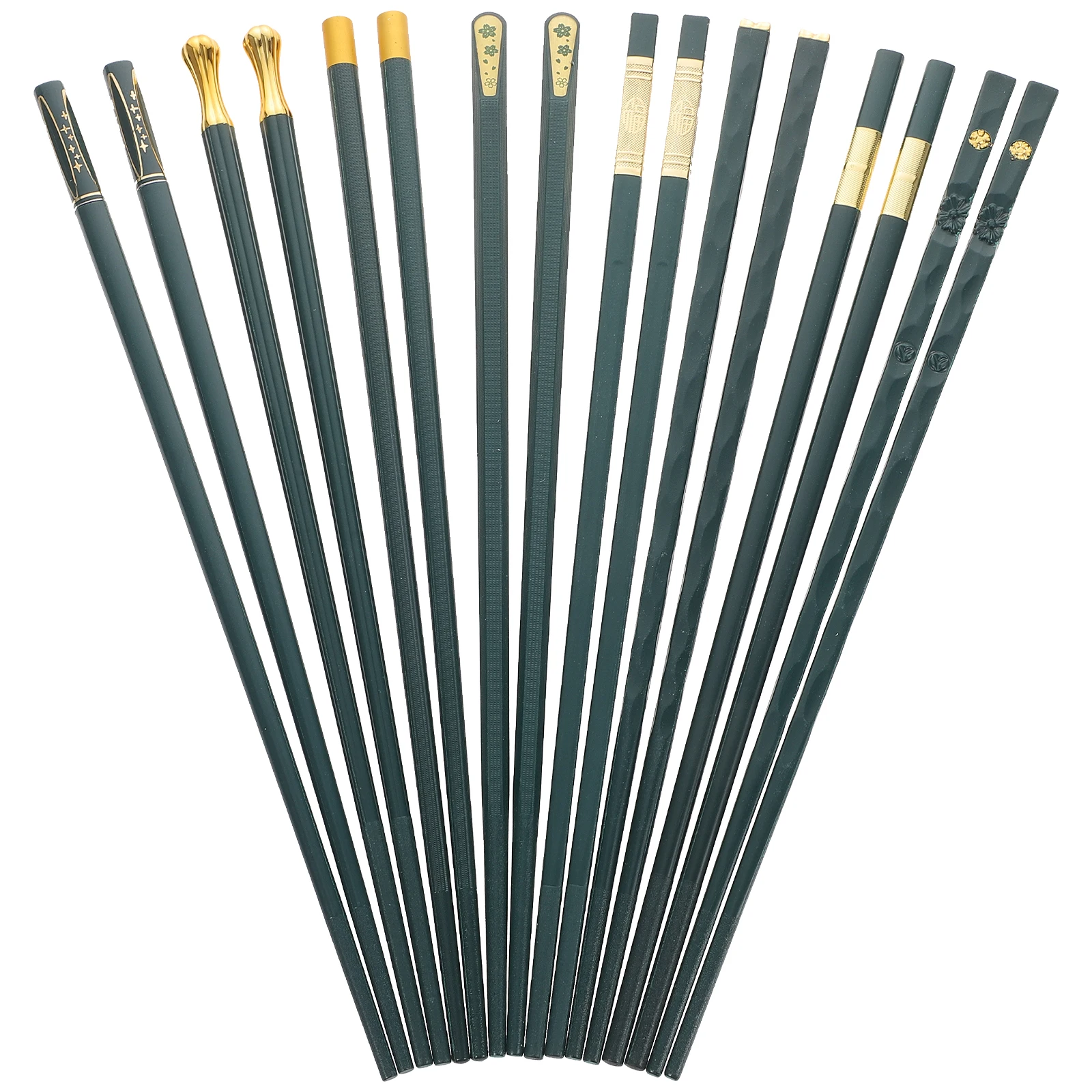 

8pcs 8 Pairs Anti Slip Glass Fiber Chopsticks Reusable Pet Heat Resistant Japanese Style Kitchen Hotel Storage
