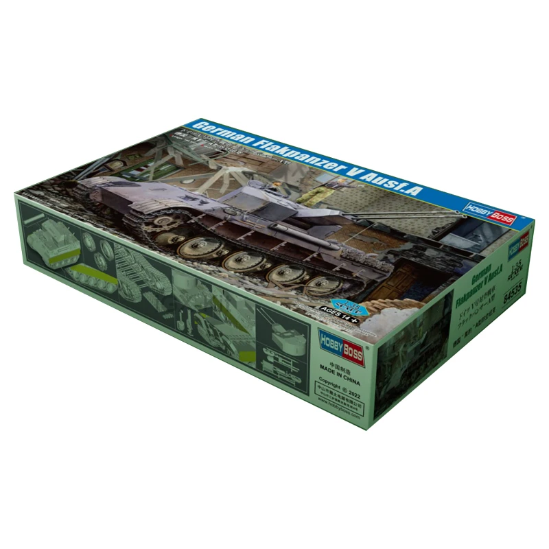 

Hobbyboss 84535 масштаб 1/35, немецкий Flakpanzer V Ausf, анти-самолет, танк, автомобиль, хобби, ремесло, игрушка, пластиковая модель, строительный комплект