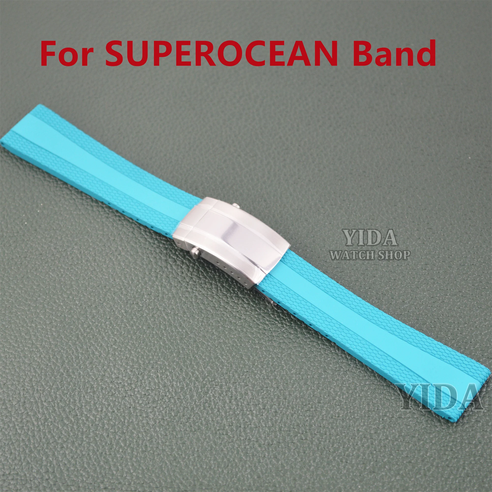 

Fluororubber Watch Band for SUPEROCEAN 22mm Watch Strap Bracelet Stainless Steel Buckle Modified Watch Accessories Repair Tools