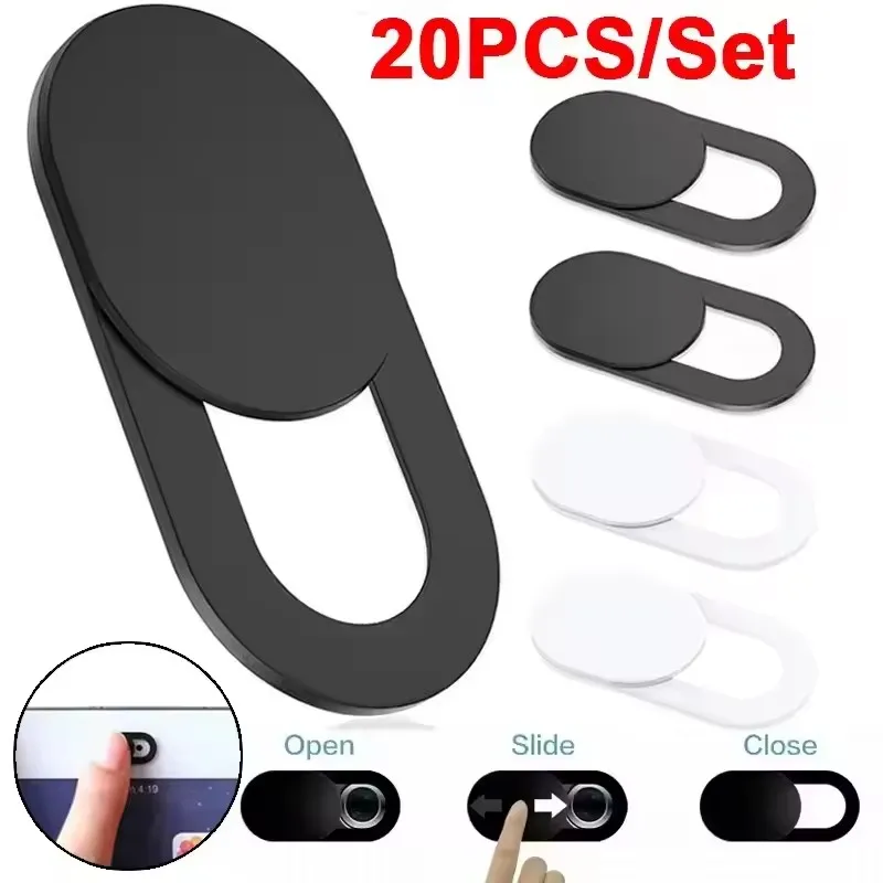 Webcam Cover Shutter Magnet Slider Plastic Camera Cover for iPad Tablet Web Laptop Pc Camera Mobile Phone Lenses Privacy Sticker