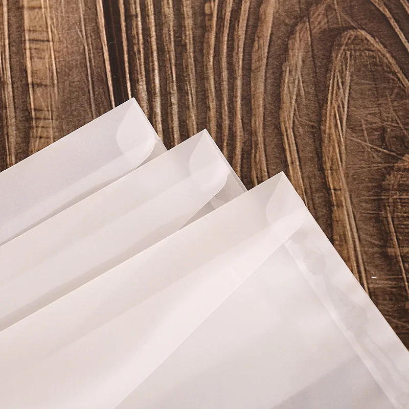 Custom. Western Style Parchment Paper Transparent Envelope Ins Simple European Artistic Postcard Business Invitation Invitation