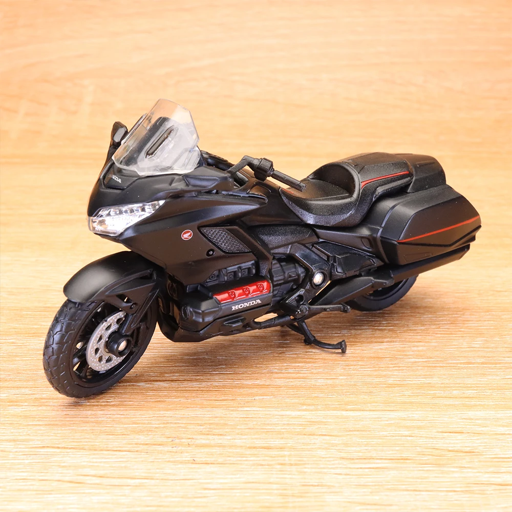 Diecast Alloy Motorcycle Toy 1/18 GOLD WING 2020 Tour Black Model