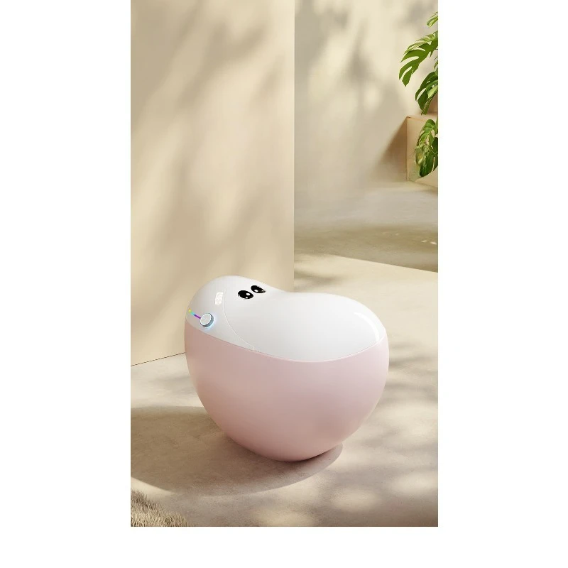 Cute pink smart toilet, fully automatic with water tank, colorful electric toilet, personalized and creative
