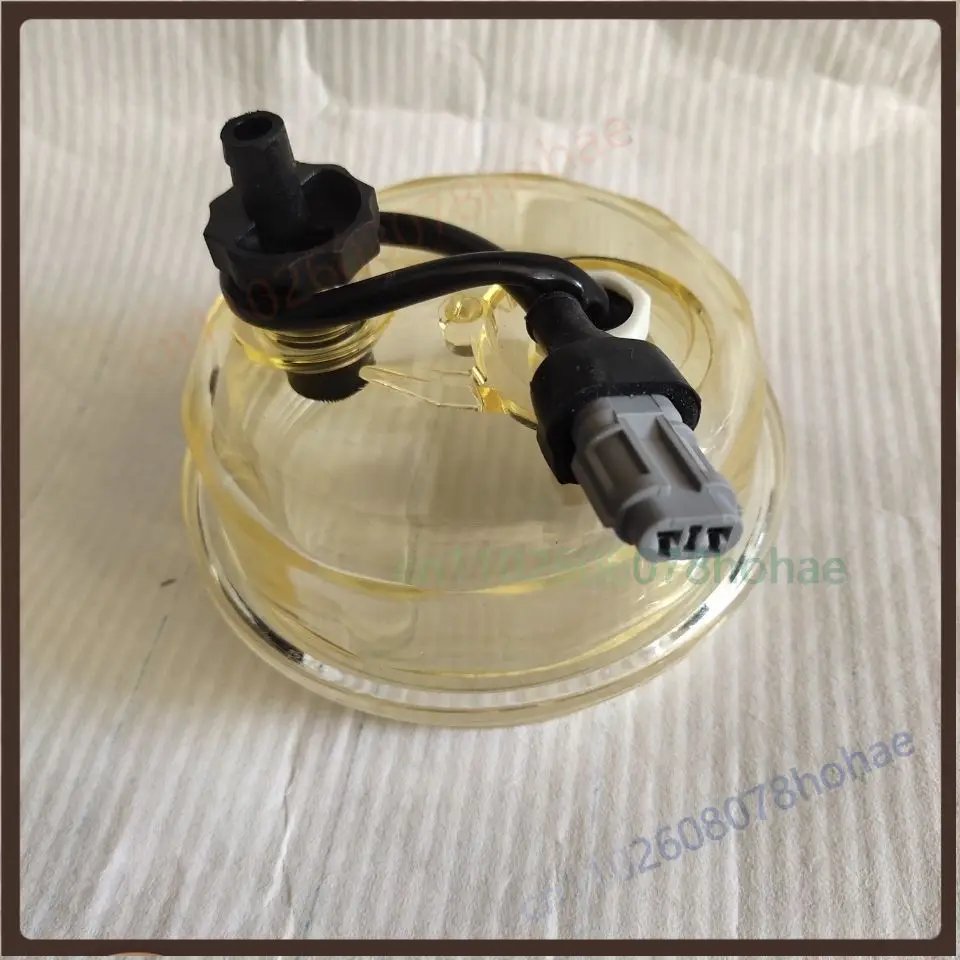 2PCS Fuel Water Separator Transparent Bowl W1269‑061 X10009271 With Sensor Wire For Yunnei D25 D30 Engine