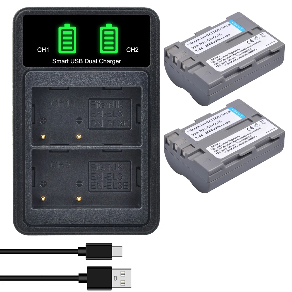 

EN-EL3E EN EL3E ENEL3E Battery + Charger for Nikon D90 D80 D300 D300s D700 D200 D70 D50 D70s D100 D-100 D-300 D-70 D-90 SLR