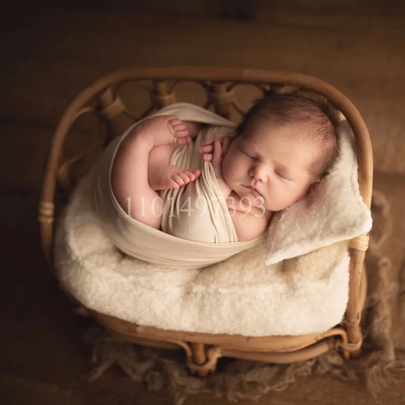 

Baby Rattan Chair Newborn Photography Props Bench Bed Basket Container Boy Girl Pose Baby Newborn Shooting Studio Accessories