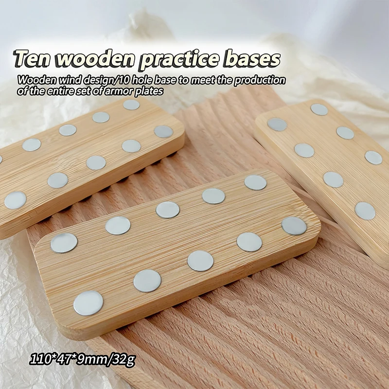 ダブルロー10グリッド木製ネイル練習スタンド ネイルディスプレイスタンドセット マグネットネイルチップ練習ホルダー マニキュアツール