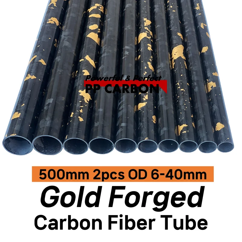 lot/2pcs 500mm Forged Carbon Fiber Tube OD 12mm 16mm 20mm 22mm 25mm 28mm 30mm Colored Carbon Tube 3K High Composite Material