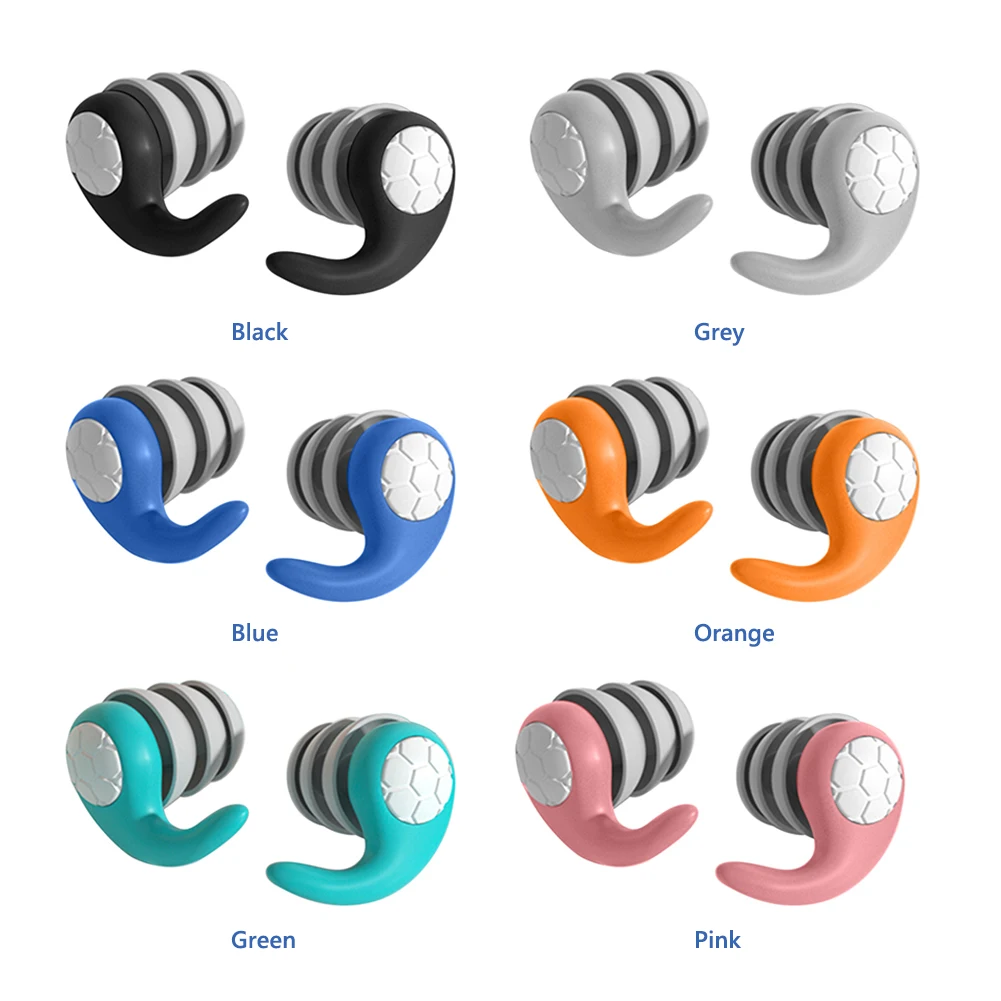 1 пара силиконовых беруш, водонепроницаемые, 3-слойные беруши для сна, шумоподавление, шумоподавление, звукоизоляция для детей 5-12 лет