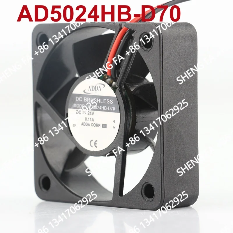 2-wire Silent Double Ball Bearing Inverter Original ADDA 12V 48V DC 24V 0.11A AC EC 5015 50X50X15MM 5CM AD5024HB-D70 Cooling Fan