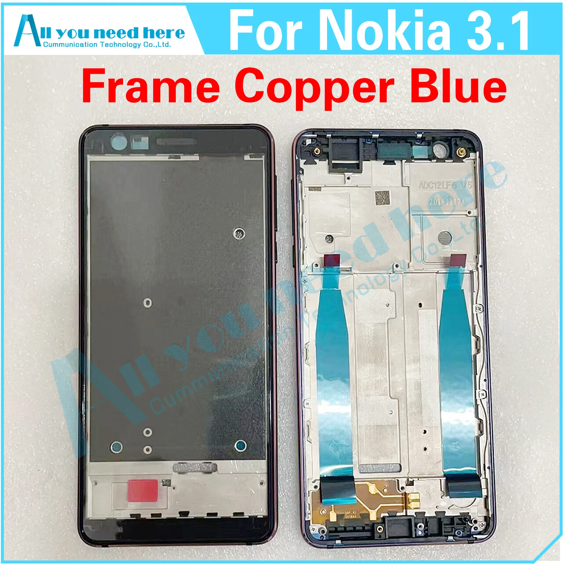 For Nokia 3.1 TA-1049 TA-1057 TA-1063 TA-1070 TA-1074 Media Case Front Frame Middle Bezel Frame LCD Screen Support Front Frame