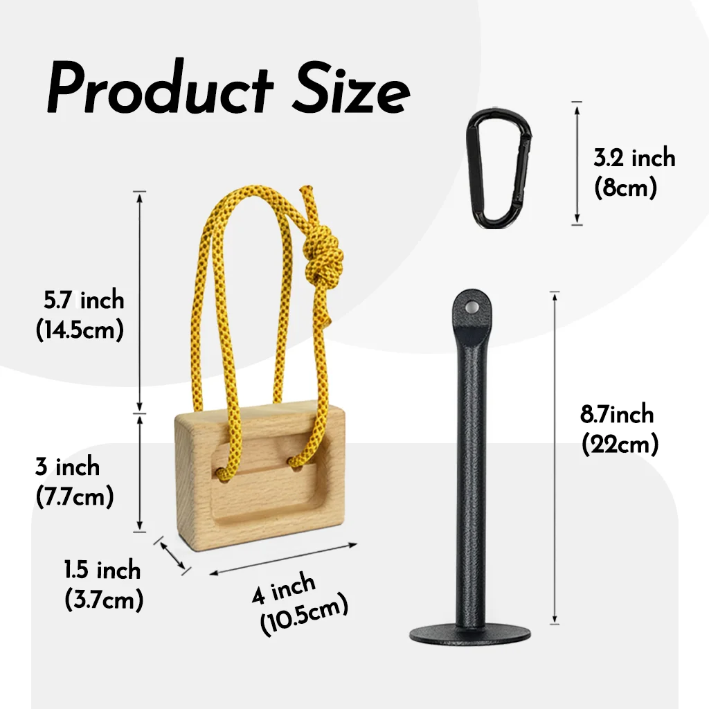 Climbing Hangboard Set with Loading Pin – Dual-Pocket Wooden Pinch Grip Blocks for Finger and Forearm Strength Training