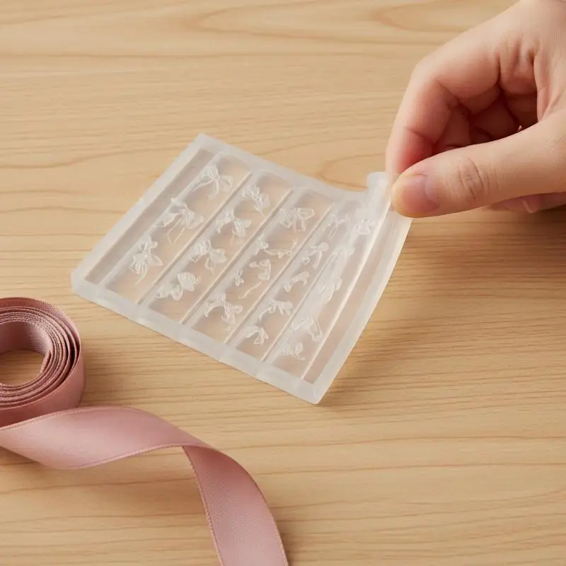 Bowknot Silicone Nail Art Molds 3D Multiple Ribbon Lace Bows Mould for Beauty Salon DIY Professional Nail Decoration