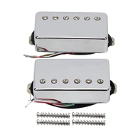 FLEOR Ceramic LP Guitarra eléctrica Humbucker Pastilla de cuello / Puente Pastilla Cromo 4 cables
