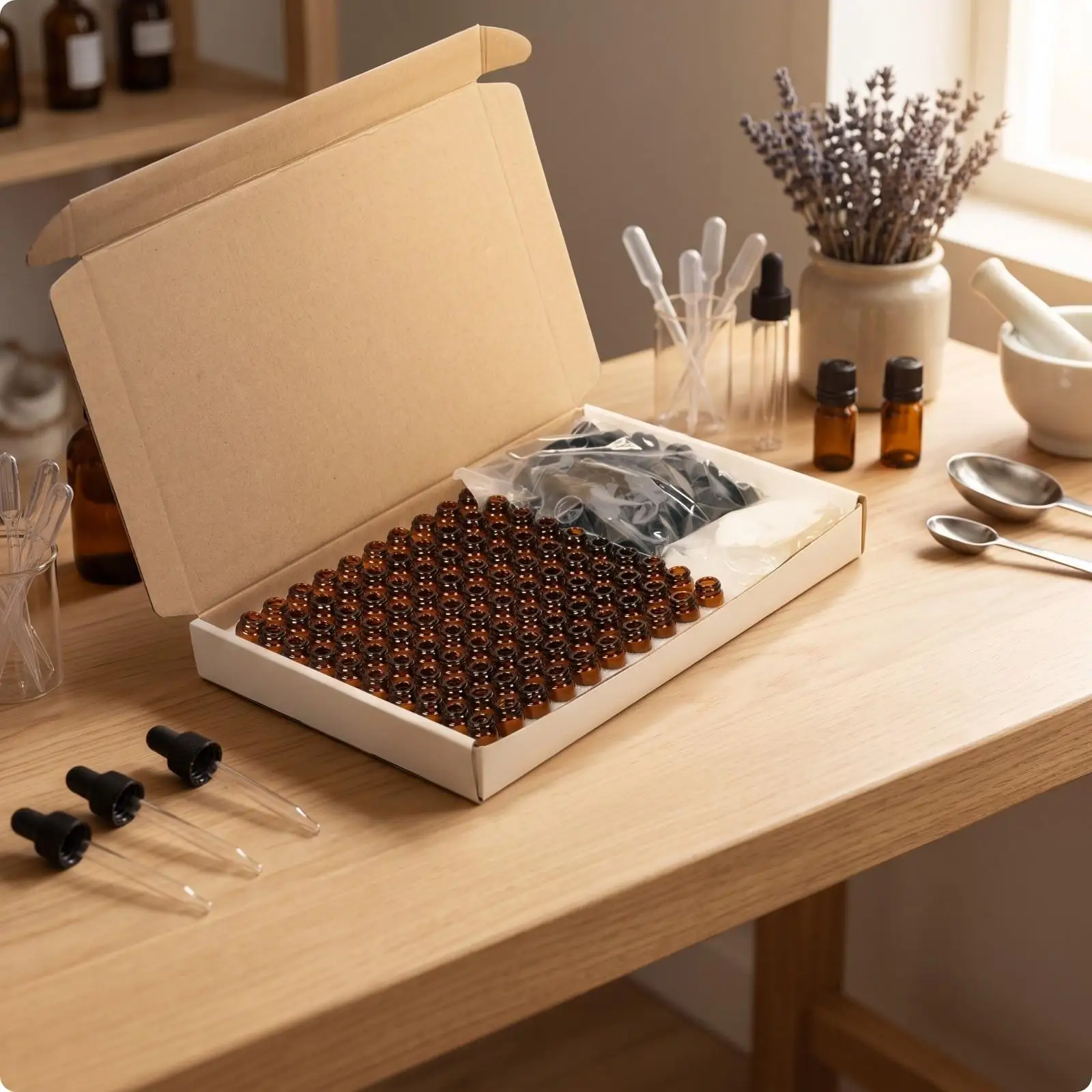 Amber Glass Essential Oil Bottle for DIY Beauty Recipes and on the Go Liquid Storage Needs