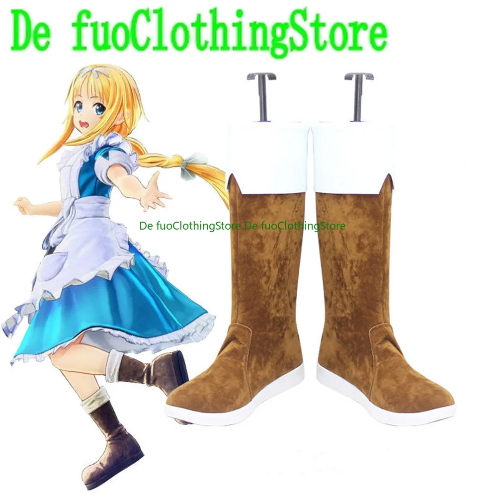 

Sword Art Online SAO Alice Synthesis Thirty Cosplay Shoes Boots Game Anime Halloween DefuoClothing Shoes Store