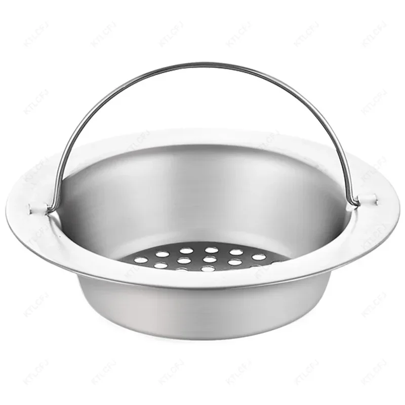 Hand-held Shower Drain Hole Filter Trap Metal Stainless Steel Kitchen Sink Strainer with Large Wide 11/9cm Shower Drain