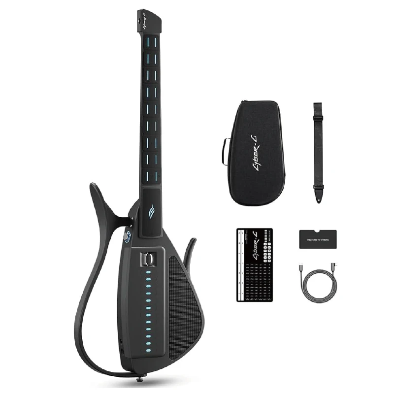 Enya CYBER-G Stringless Smart Guitar, Pick Model, Built-In Speaker & Drum, Hundreds of Instrument Sounds, Auto Mode for Beginner
