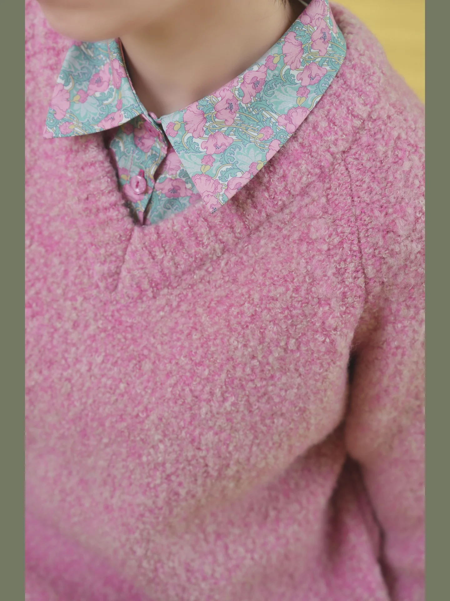 loose-artistic-vintage-floral-pure-cotton-inner-wear-fake-collar-casual-sle-winter-collection-een-pink-mo-ne