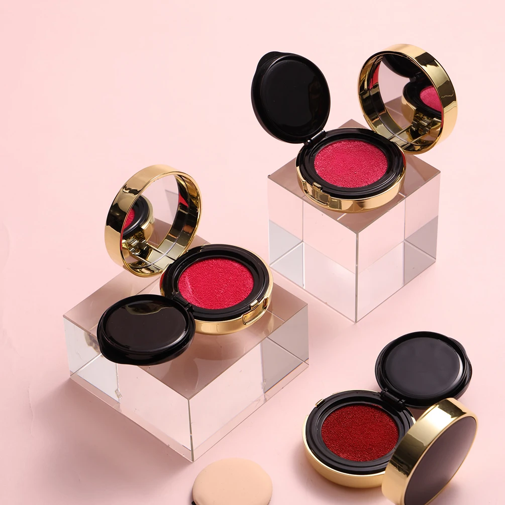

3-colors Dual-purpose Cushion Blush Private Label Natural Waterproof Smooth Brighten Water Light Texture Makeup Wholesale