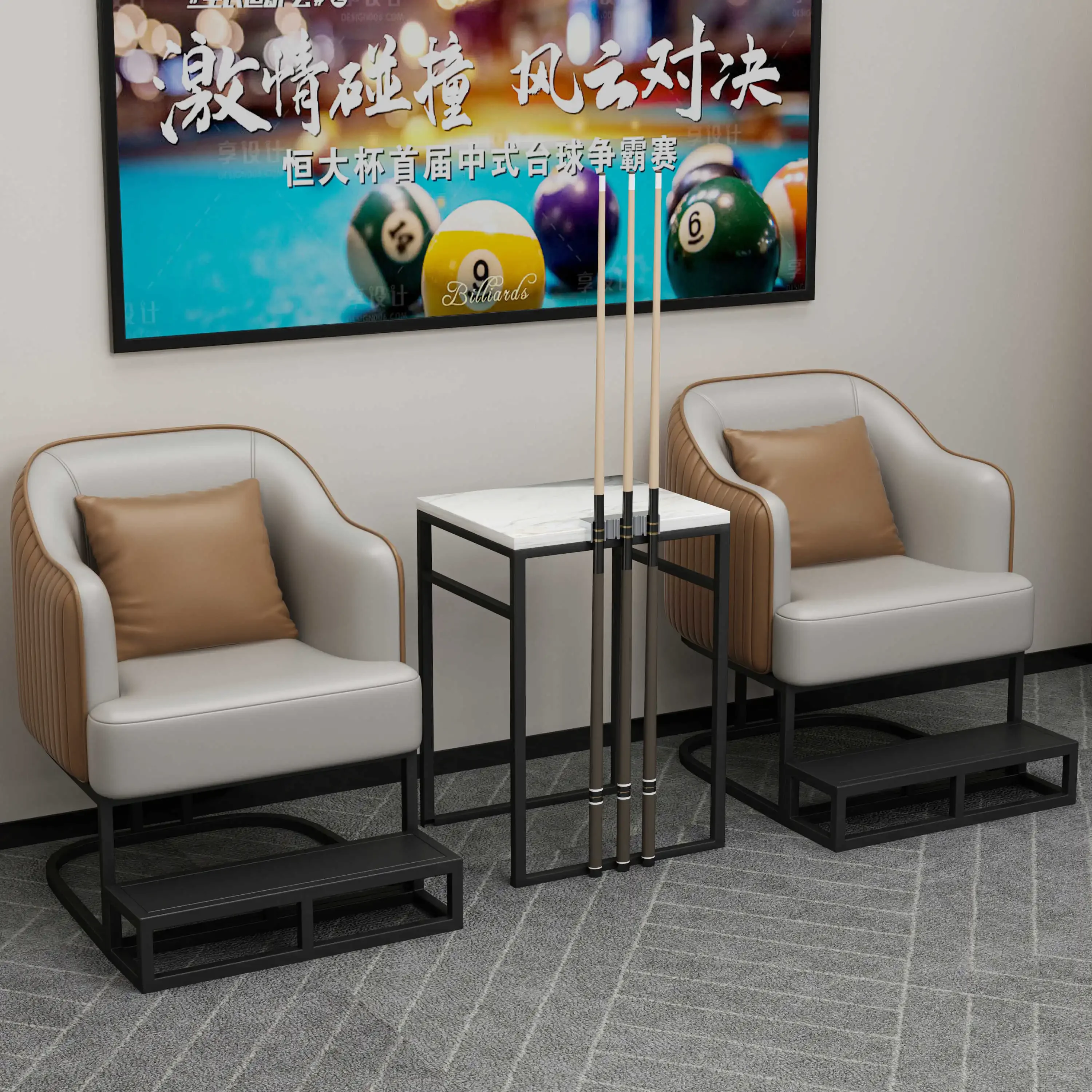 Billiard hall special viewing chair leisure table chair billiard sofa card seat chair viewing room billiard