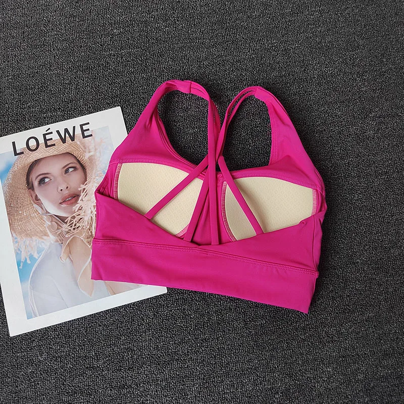 Yoga-Anzug mit hochtaillierten, hüfthebenden Leggings und Sport-BH-Set, schöner Rücken, stoßfester, festem Cup, Sportunterwäsche für Outdoor-Fitness. – Detail 10