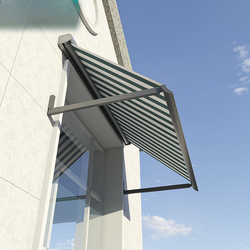 Customized swing arm canopy outdoor telescopic sunshade, hand cranked electric sunshade, window and door decoration,