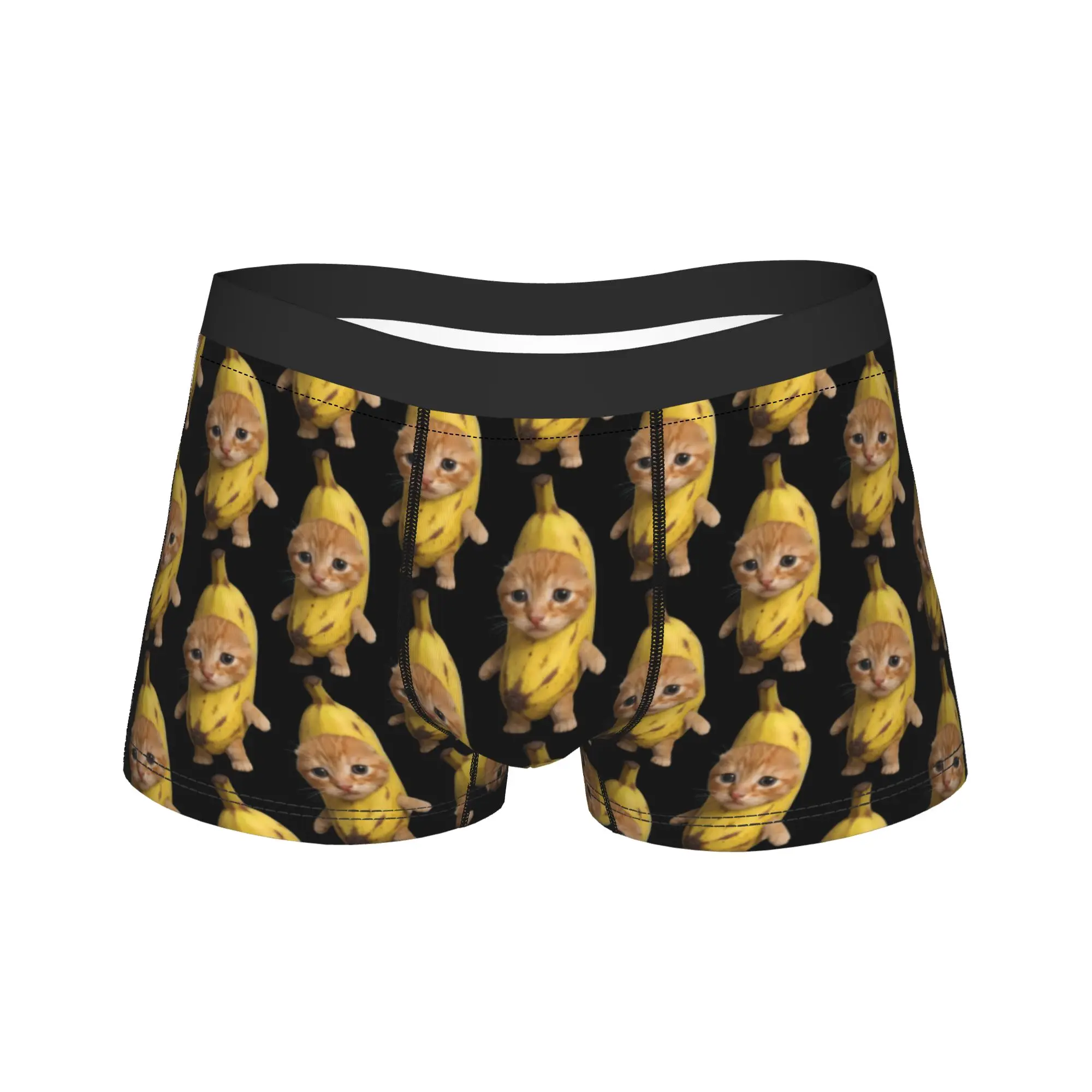 Cute Banana Cat Happy Bananacat Meme Kitty Cat Lovers Meme Underwear  Printing Trunk Hot Sale Men's Underpants Shorts Briefs