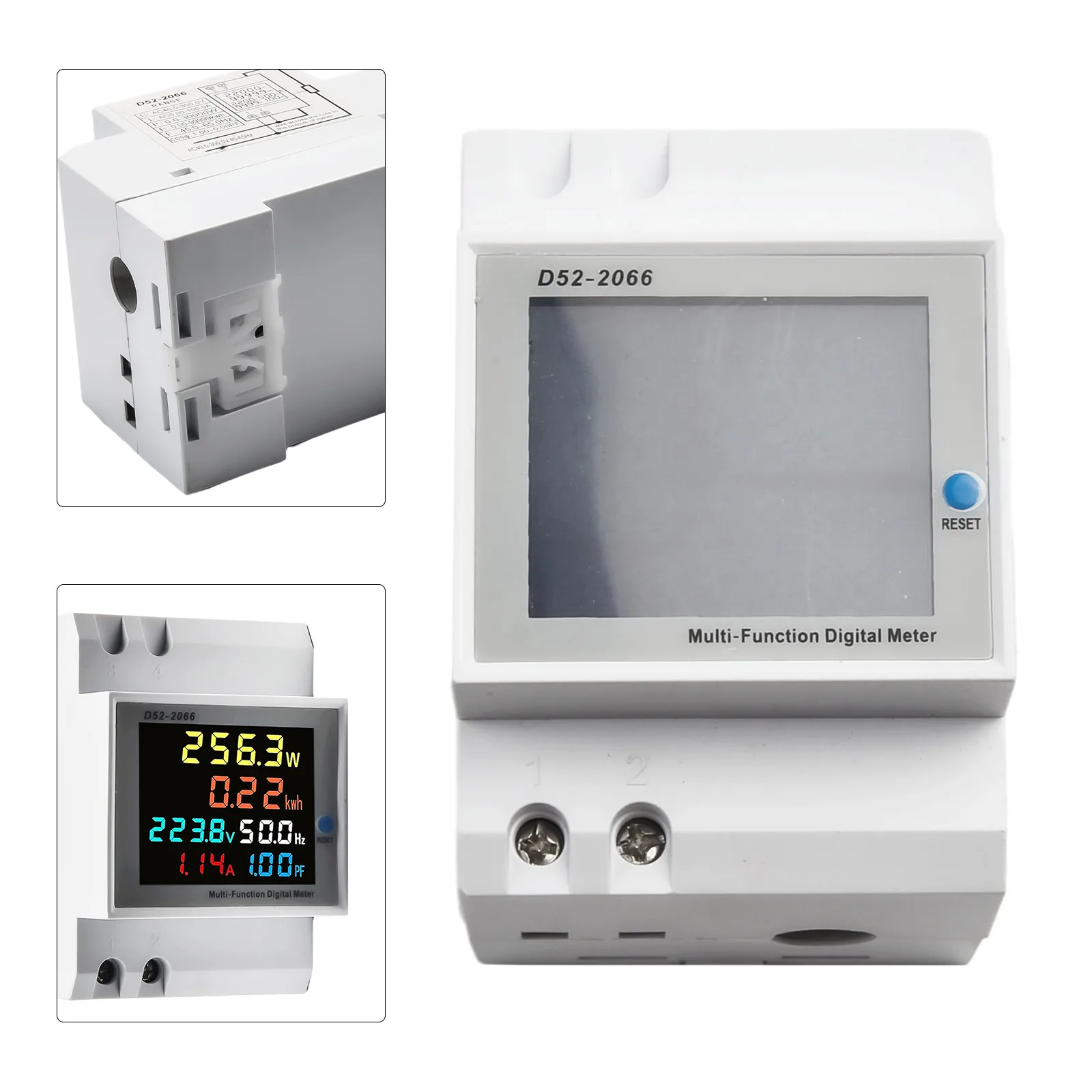 

High Quality AC Power Meter 100A AC Power Meter Din Rail High-Precision Integrated Current Transformer Installation Method