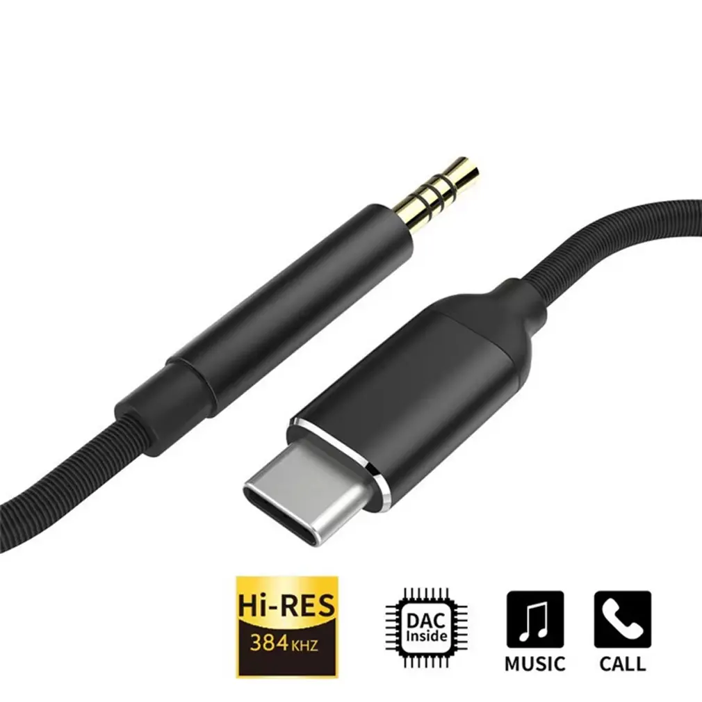 Usb Type C To 3.5mm Aux Audio Cable Headset Speaker Headphone Jack Adapter Car Aux for Samsung S20 Plus Note 20 S21 Ultra Tab S7